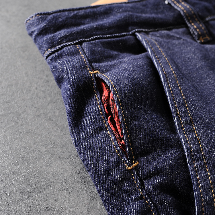 D. STRANIK autumn/winter American heavy texture blue dyed men's jeans young men's trousers DS1275 28