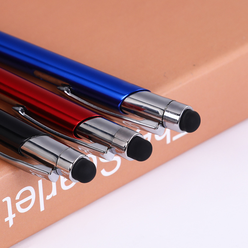 Fábrica de negocios al por mayor publicidad pluma Metal bolígrafo táctil pluma alúmina firma pluma metal pluma letras personalizadas