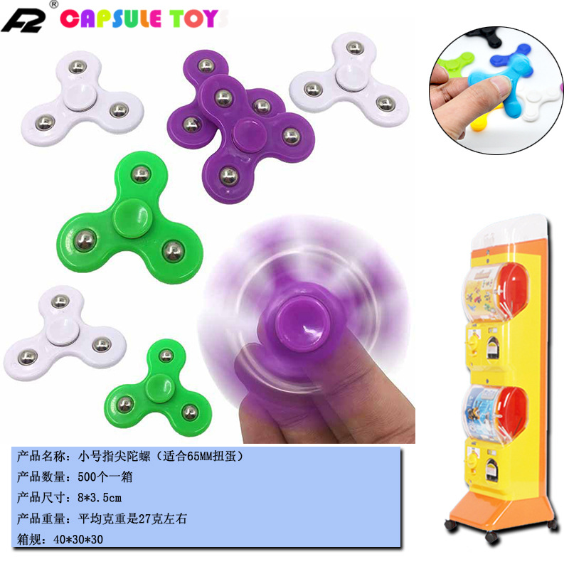 Supply Colorful Steel Ball Fingertip Gyro Creative Vent Relieving Spinning Top Capsule Toy Rotating Triangle Fingertip Gyro