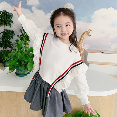 2020秋款潮流个性儿童卫衣宽松韩版女童爆款上衣设计款宝宝蝙蝠衫