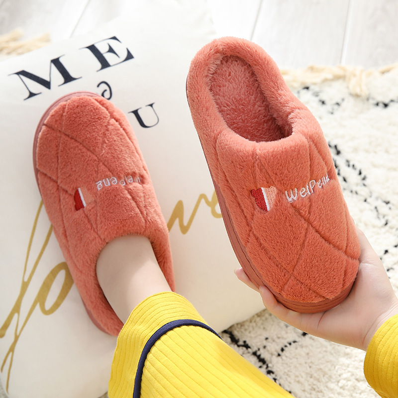 新款菠萝熊冬季保暖棉拖鞋情侣可爱拖鞋|ms