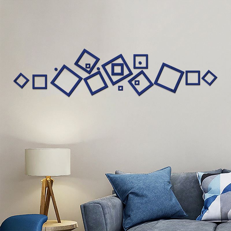 New Geometric Hollow Square Wall Stickers display picture 8