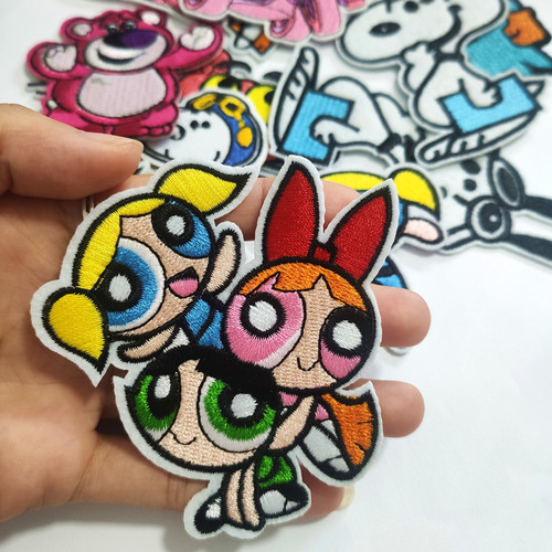 Cartoon Animation Powerpuff Girls Embroidery Clothing Accessories Clothing Accessories Decoration Patch Clothing Accessories