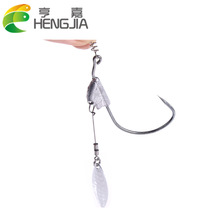 亨嘉弹簧别针亮片曲柄钩矶钓台钓海钓热销铅头钩加强版铅头勾批发