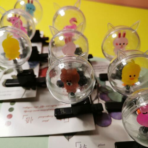 LED flash bobo ball hairpin cartoon hairpin night market street stalls hot selling small gifts luminous toys