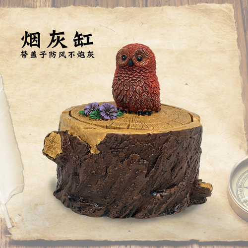 Cross-border foreign trade creative cartoon squirrel hedgehog koala owl animal ashtray home decoration gift