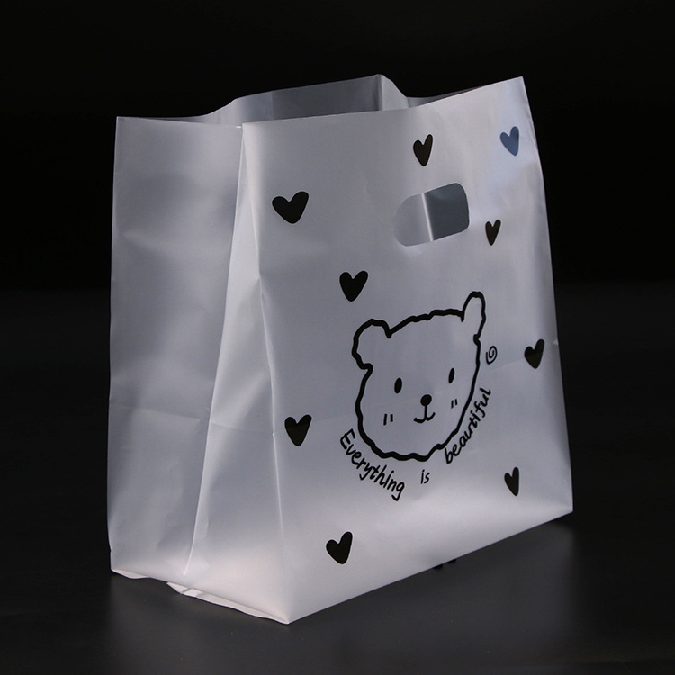 Oso de dibujos animados transparente bolsa de plástico creativo cosméticos joyería regalo bolsa de embalaje bolsa de compras image 4