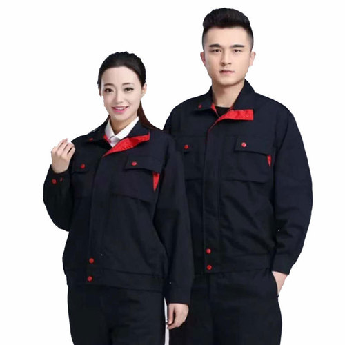 Factory direct sales spring and autumn long-sleeved canvas work clothes full process security clothes auto repair factory workshop engineering clothes
