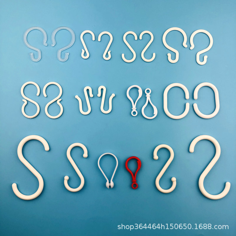 厂家直供塑料S型厨房S挂钩塑料钩超市零食挂钩产品收纳钩