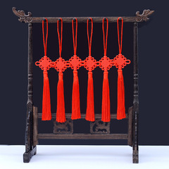 New style acrylic plastic No. 5 6 plate Chinese knot tassel small pendant red festive tassel tassel Spring Festival pendant