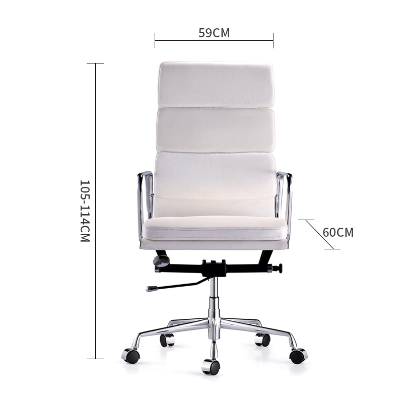 伊姆斯办公椅会议椅家用舒适职员椅子五金升降转椅皮质电脑椅跨境