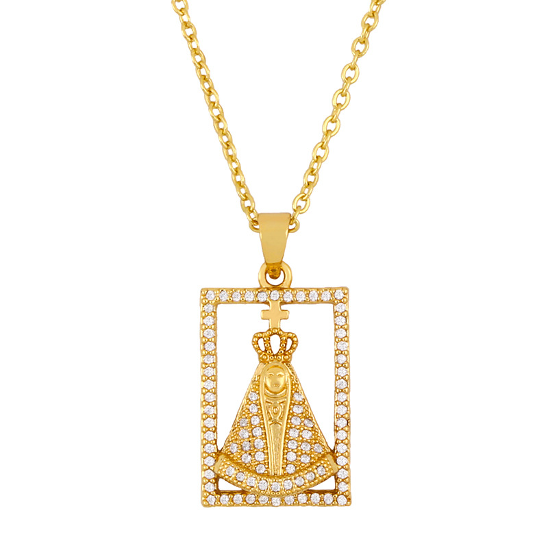 Retro Fashion Popular Geometric Virgin Diamond Pendant Accessories Wholesale Nihaojewelry display picture 4