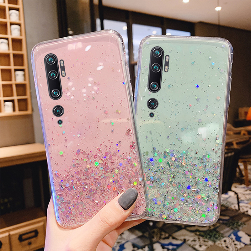 Glitter epoxy red mi note9 protective case for Xiaomi 9SE durable soft red mi NOTE6 PRO phone case