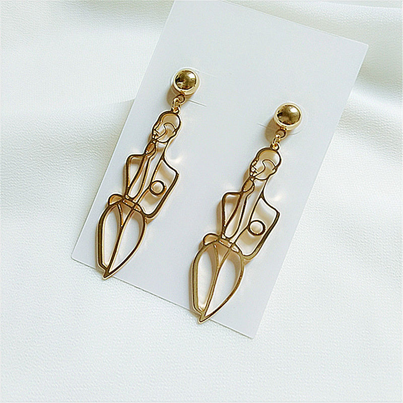 Daily Occasion Alloy Material Fashion Solid Color Alloy Plating Women's Drop Earrings 1 Pair