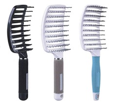 理髮店工具尼龍大彎梳 弧形塑料蓬鬆定型梳 大號排骨梳廠家批發