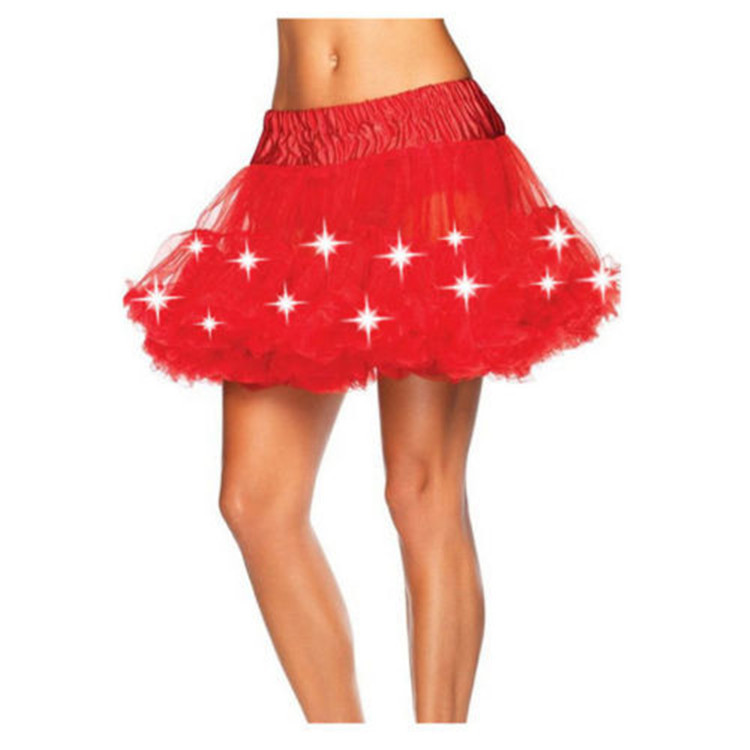 Summer new European and American LED ladies unkempt skirt half mesh skirt manufacturers wholesale support custom bulk spot