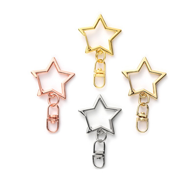 30pcs Metal diy lucky keychain accessories anime peripheral accessories star ornament of eight star spot