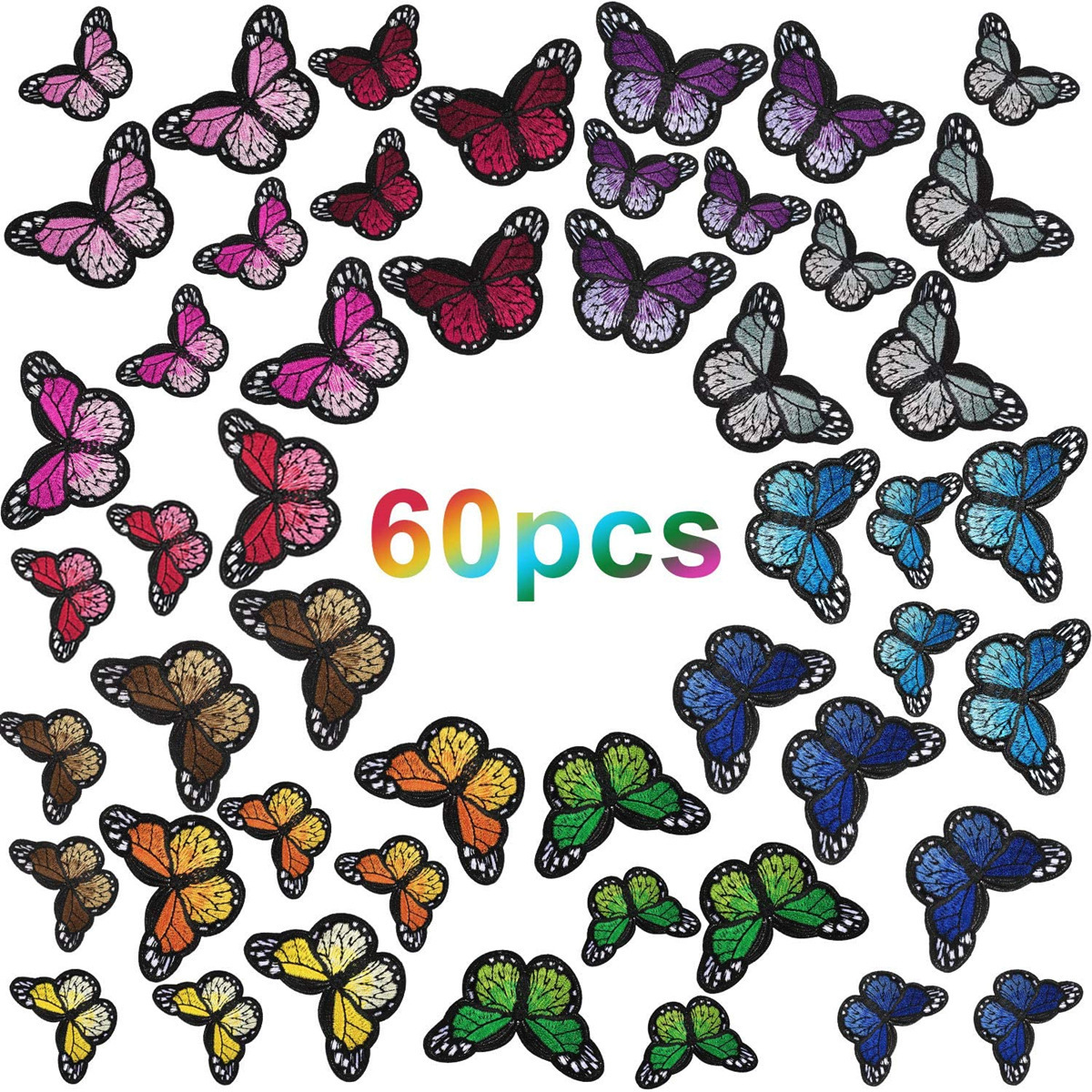 color butterfly cloth sticker size clothing accessories patch sticker sample direct supply