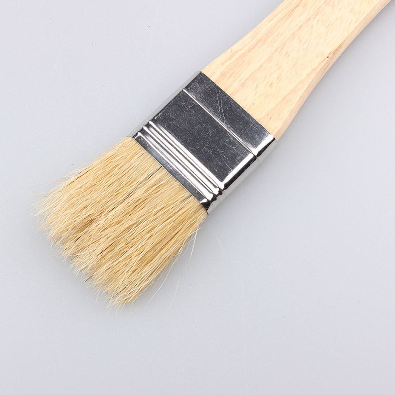 Cepillo de cerdas barbacoa parrilla cepillo de aceite cepillo de limpieza cepillo de barbacoa mango de madera cepillo de condimento de barbacoa