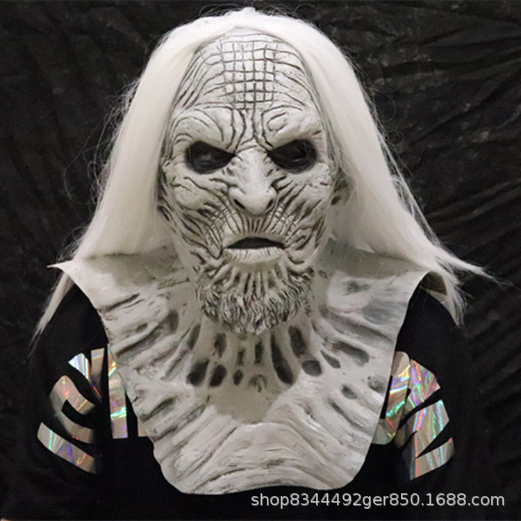 Noche rey máscara de pelo largo noche rey máscara Halloween horror máscara fantasma cara derecho juego fantasma peluca