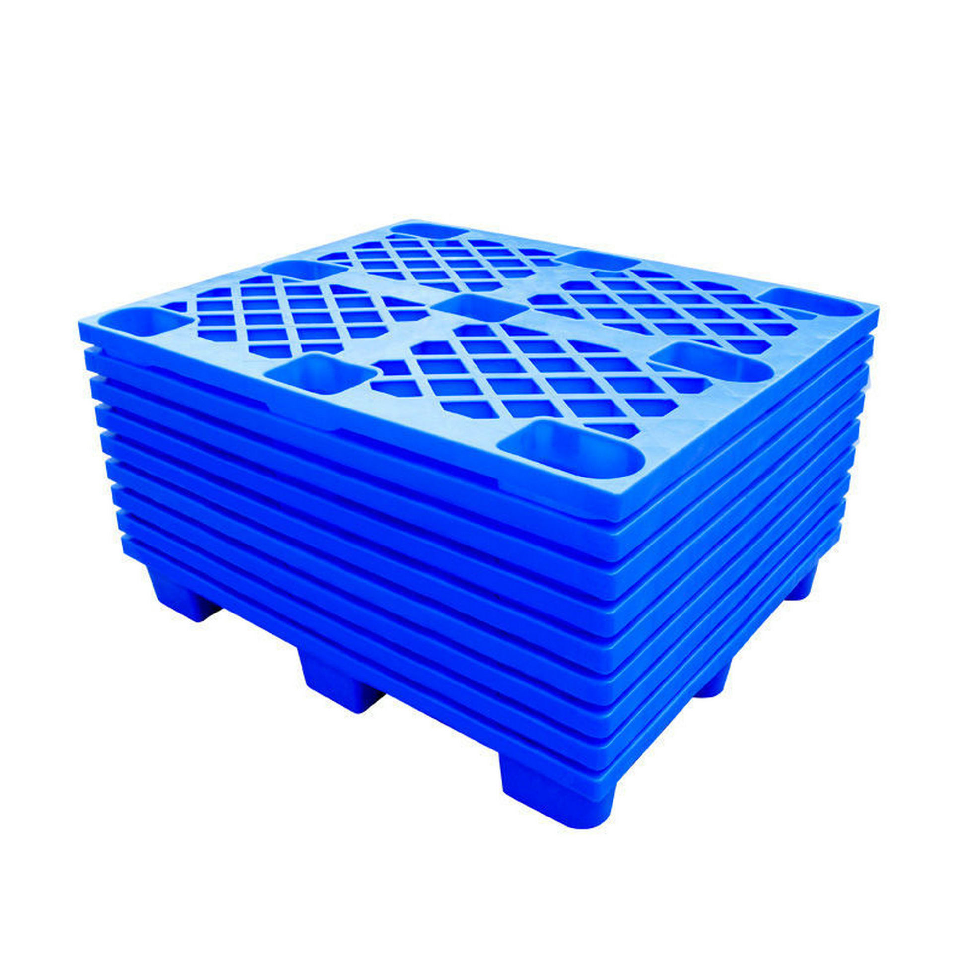加厚蓝色单面1210塑料托盘塑胶卡板叉车栈板仓储地台板防潮垫板