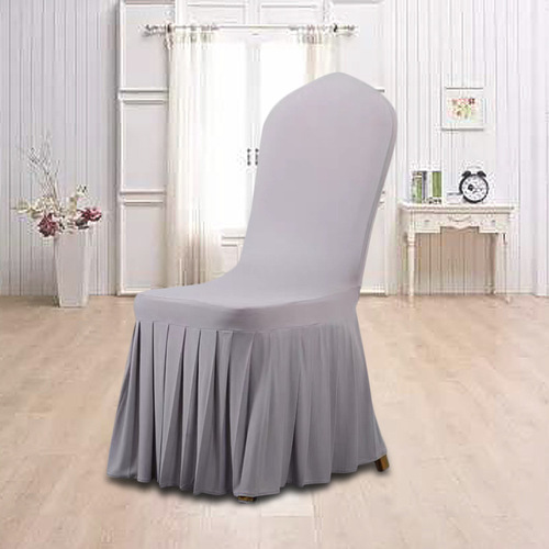 Pure Color Modern Simple Full Package General Use Hotel Restaurant Home Wedding Banquet Chair Elastic Fabric Cover Set