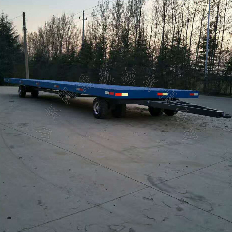 工矿重型托运车厂区车间四轮牵引平板拖车大型物流货物转运车