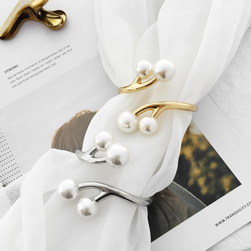 fashion alloy pearl open bracelet