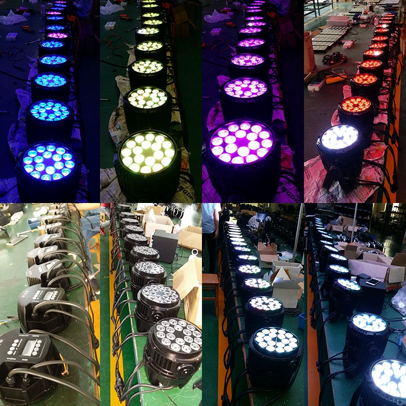 18 15W наружный водонепроницаемый Po фонарь RGBWA 5-в-1 LED PAR фонарь IP65 DMX для улицы, свадьбы, сценический свет