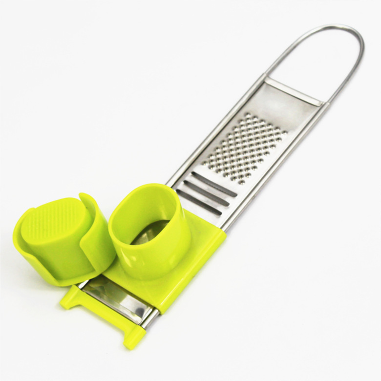 家用不锈钢多功能土豆切蔬菜萝卜切片用具 手动压蒜泥器 厨房用品|ru