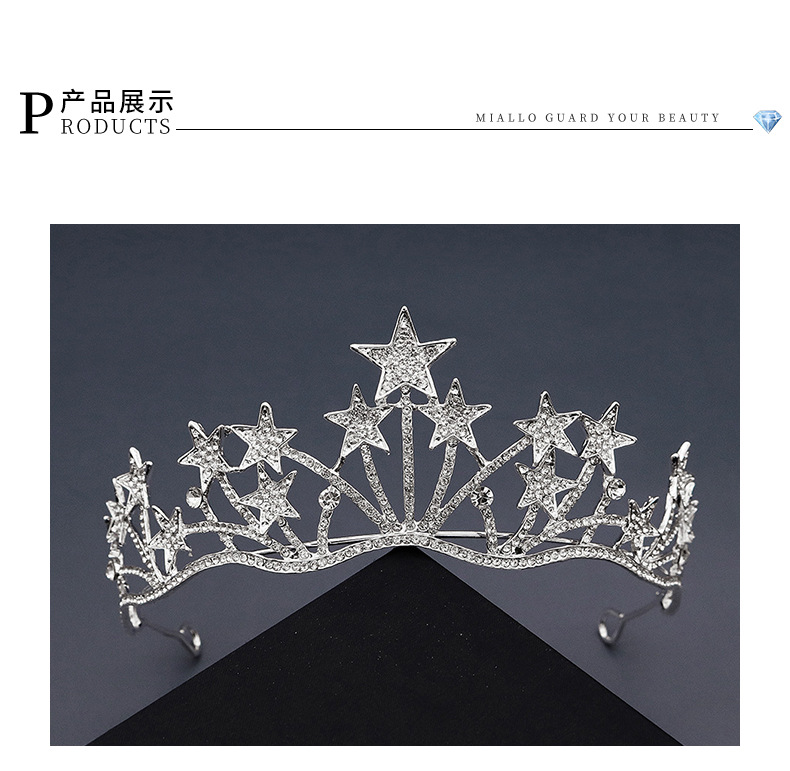Joyería Nupcial Japón Y Corea Del Sur Fotografía Photo Crown Earring Set Exquisito Hairband Fiesta De Cumpleaños Diosa Tocado Al Por Mayor Nihaojewelry display picture 4