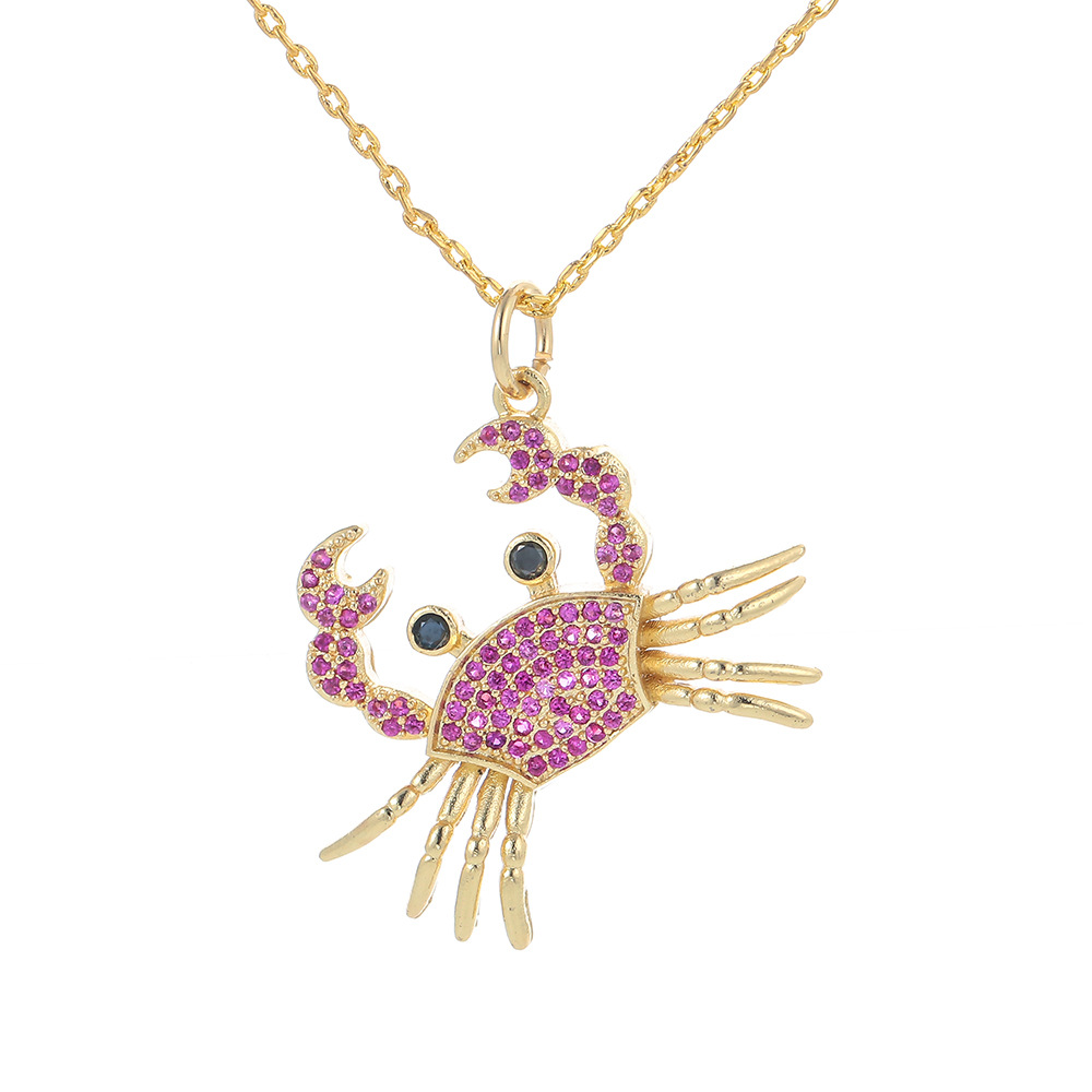 Housewarming, Anniversary, Business, Wedding, Travel, Birthday, Festival Occasion Cute Little Crab Pendant Copper Necklace