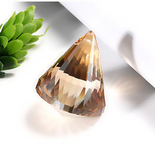 精品水晶玻璃珠簾吊墜鑽石球簡約客廳裝飾透明錐形水晶工藝品散珠
