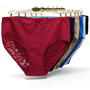 [Yunmengni] Women's large size underwear foreign trade Europe and the United States sexy breathable lace hip Mummy pants triangle shorts