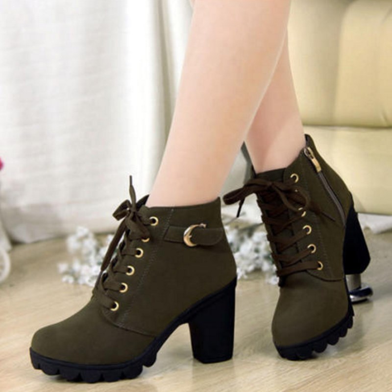 winter women Wedge heel boots ladies sho...