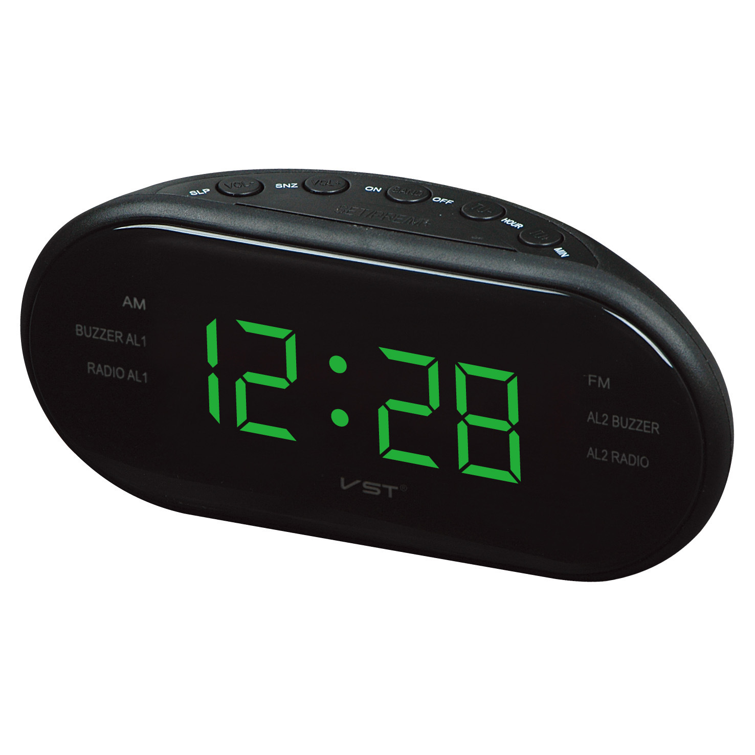 Led Clock-Controlled Radio Alarm Clock with Am and Fm Dual Channels, Multiple Alarm Settings, and Snooze Function