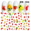 Summer fruit nail stickers, fake nails, adhesive sticker for nails, 3D