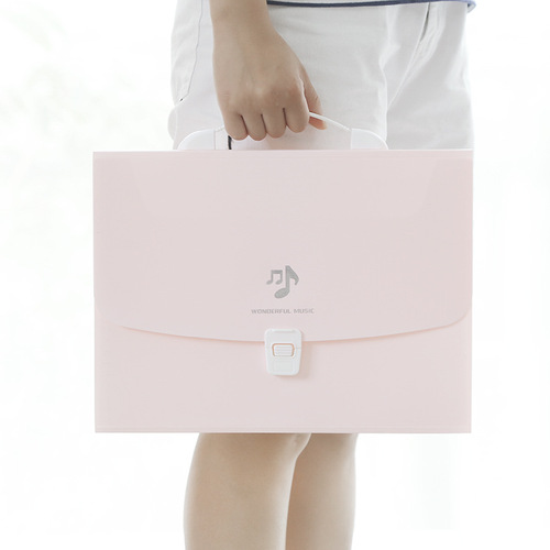 Simple PP13 portable accordion bag multi-layer document bag A4 folder student handbag storage document bag