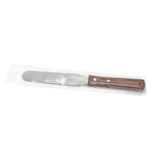 Stainless steel straight spatula multi-specification DIY cream cake spatula scraper baking wood handle cream knife baking tool