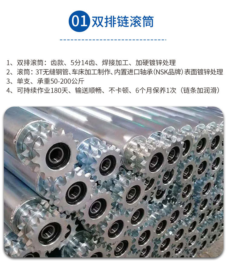 工厂定制滚筒输送机传送带不锈钢无动力滚筒装货卸货神器流水线-阿里巴巴