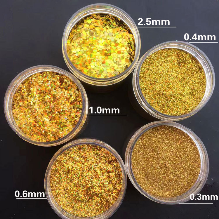 Glitter powder, glitter, sequins, iridescent powder, eco-friendly solvent-resistant spray paint, decorative Christmas crafts, gold powder