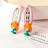 Children's cartoon hair accessory, resin, hairgrip, bangs, new collection, Korean style, 1 pair