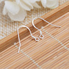 925 Sterling Silver Plain silver silvery ear hook non-slip Earrings Ear hook Backing Jewelry parts DIY Silver accessory batch