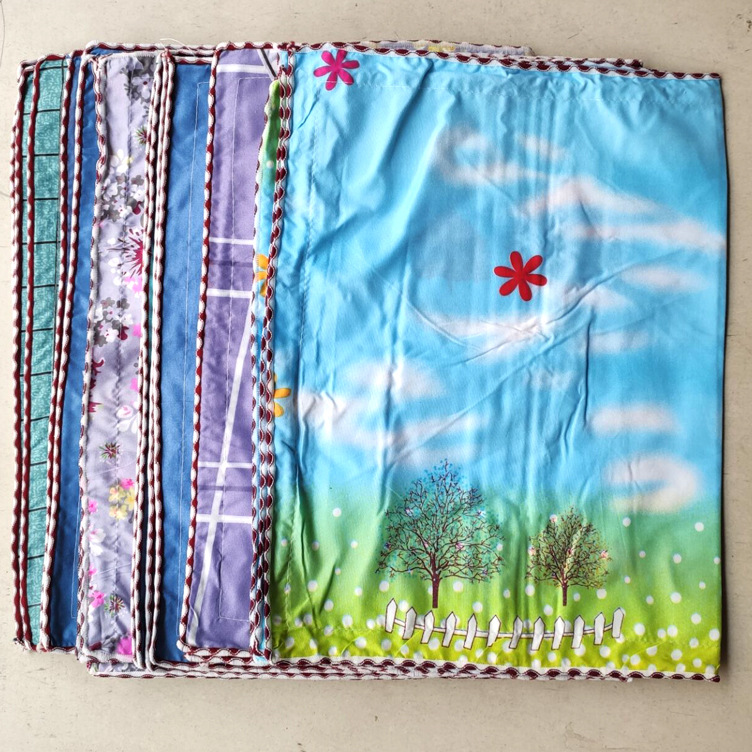 生态棉彩边枕套