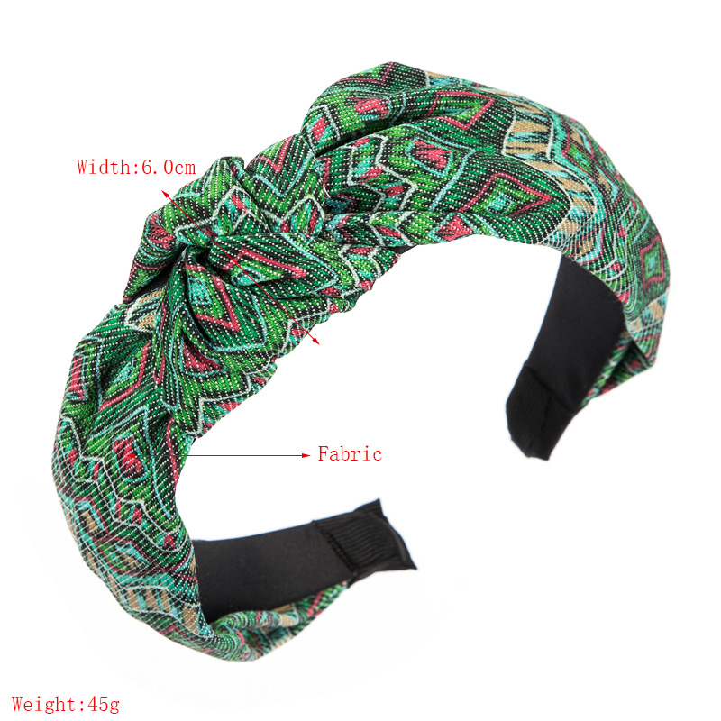 Retro Fabric Broad-side Fashion Headband display picture 1