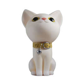 可爱猫咪搪胶硬币存钱罐儿童房书桌摆件存蓄罐玩具来图定制批发