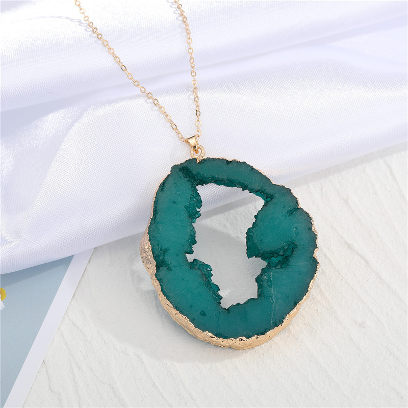 Exaggerated Personality Imitation Agate Large Pendant Necklace display picture 6