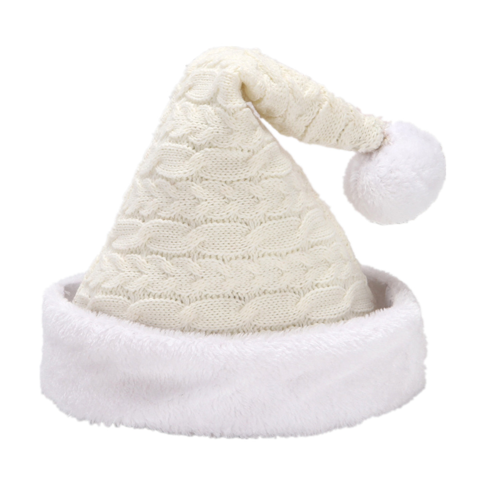 Cappello di Natale Cappello di Babbo Natale lavorato a maglia Cappello per adulti Decorazioni per le feste invernali Regali Regali_voghion.com