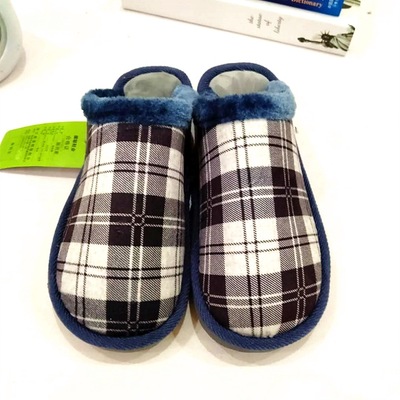 20款棉拖鞋 條紋小毛口冬季拖鞋 男女情侶毛拖 地攤貨源棉鞋