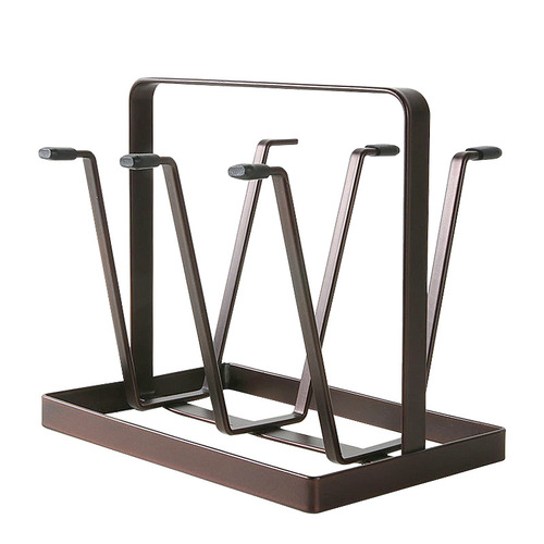 Metal drain rack glass water cup home kitchen multifunctional storage rack Japanese mug home living room cup holder